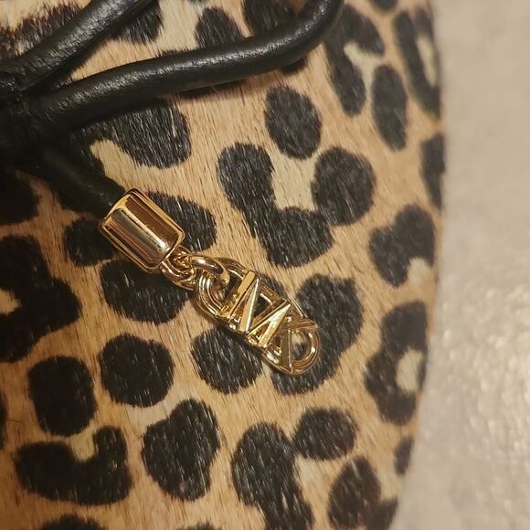 Michael Kors "Nori" Leopard-Print Calf Hair & Leather Ballet Flats Size 9.5 - Picture 4 of 10